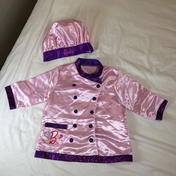 Just Play Other - Barbie Chef Jacket And‎ Hat Child Size 4-6 Costume Halloween Pretend Play